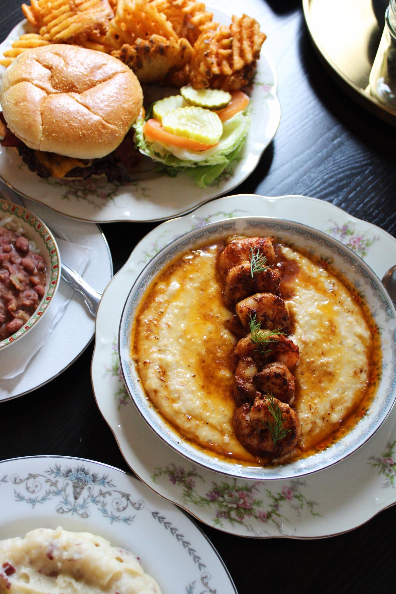 A Lowcountry dinner spread at Fairways at GLC